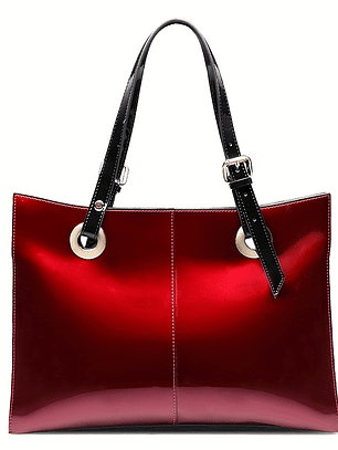 Flame Patent Leather Shoulder Bag