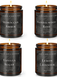 4 Pack Scented Candles For Home Scented Candles, 28 Oz Soy Wax Candle Gift Set For Women Men (Lemon Lavender/Vanilla Sugar/Sandalwood Rose/Moroccan Amber), for home Decor, Room Decor, Birthday, Valent - vignette 3