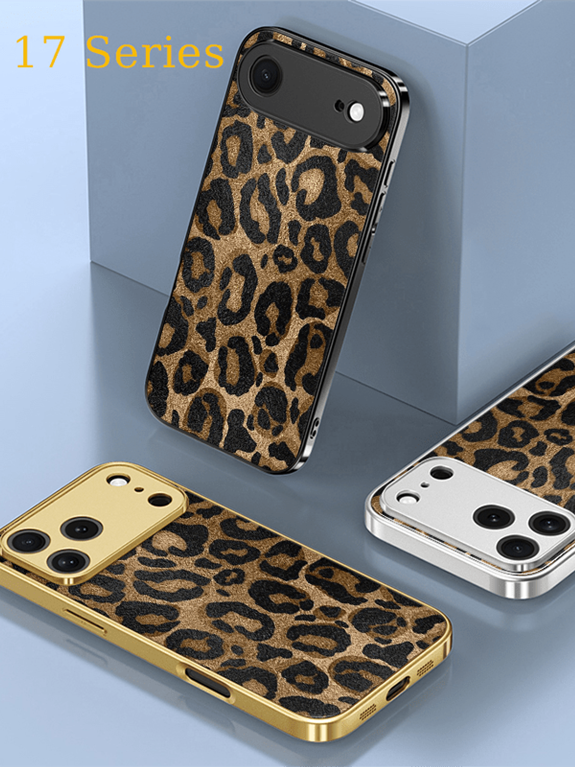 Vibrant Electroplated Tempered Glass Leopard-Pattern Phone Case for Apple for iphone 17, Air 16, Pro Max 15, 14 Plus, 13, 12, 11, Premium Shockproof Protection, Smartphone Case A, Handy Cover 9