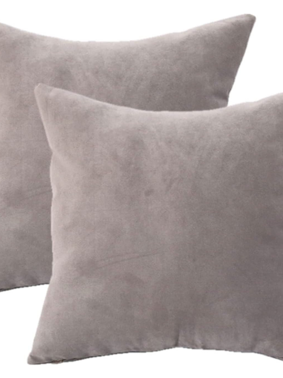 Set of 2 Modern Decorative Velvet Throw Pillow Covers 18x18inch (45x45 cm) – Decorative Square Cushion Cases for Sofa, Couch, and Living Room Décor in Blue, Beige, and Yellow – Durable, Soft, and 5