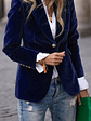 [Vintage Velvet Suit Jacket] Elegant Vintage Velvet Women's Single-Breasted Urban Business Office Suit Jacket - vignette 6