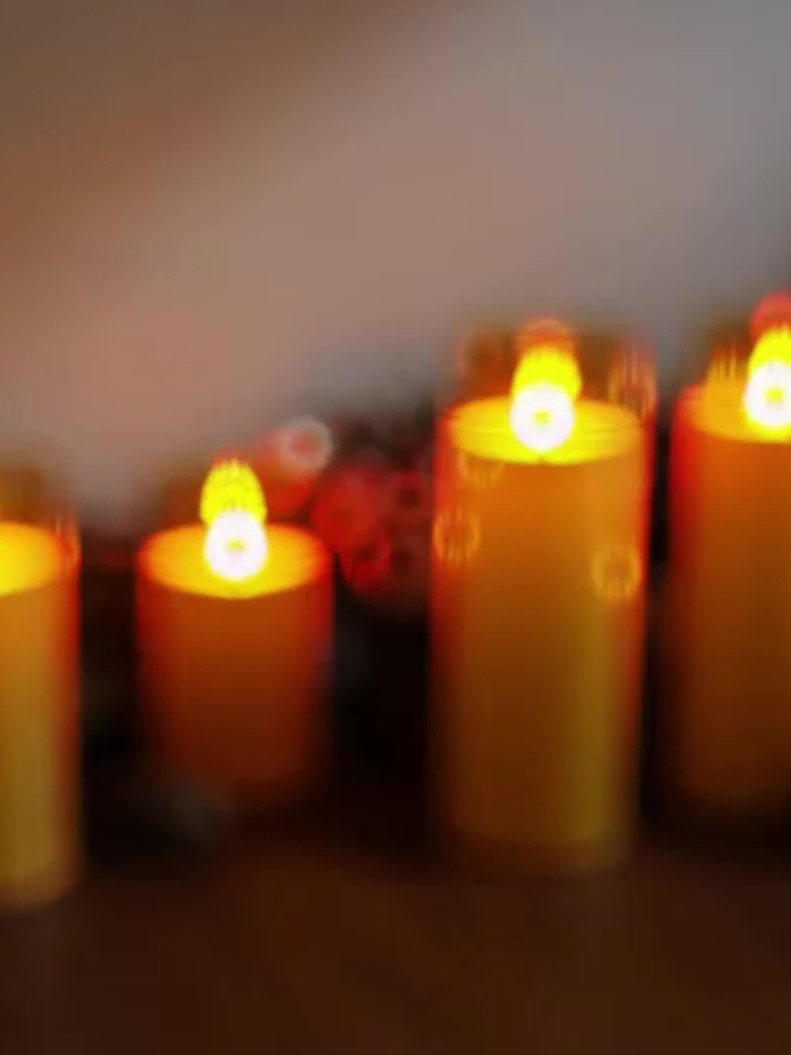 [Christmas Halloween] Halloween Christmas Decorations, Ivory Flameless Candles With Remote And Timer, 5pcs 1 AA Battery Operated Acrylic Flickering LED Pillar Candles For Romantic Ambiance And Home Ho 13