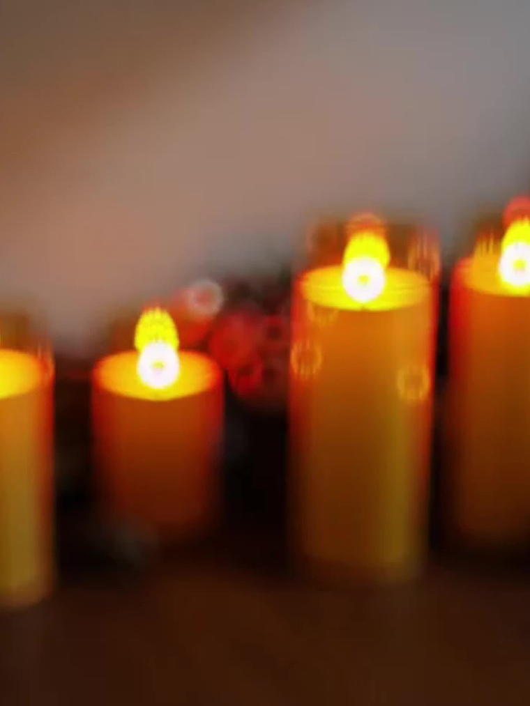 [Christmas Halloween] Halloween Christmas Decorations, Ivory Flameless Candles With Remote And Timer, 5pcs 1 AA Battery Operated Acrylic Flickering LED Pillar Candles For Romantic Ambiance And Home Ho 13