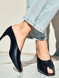 Dainty Peep Toe Kitten Heel Mules - thumbnail 8