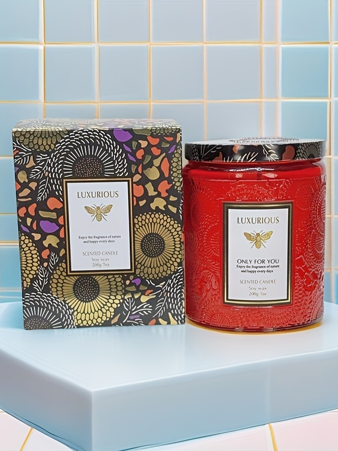 Scented Candles Large Wood Wicked Candles, Decorative Candles in Glass, Natural Soy Wax, 40 Hours Long Burning 11