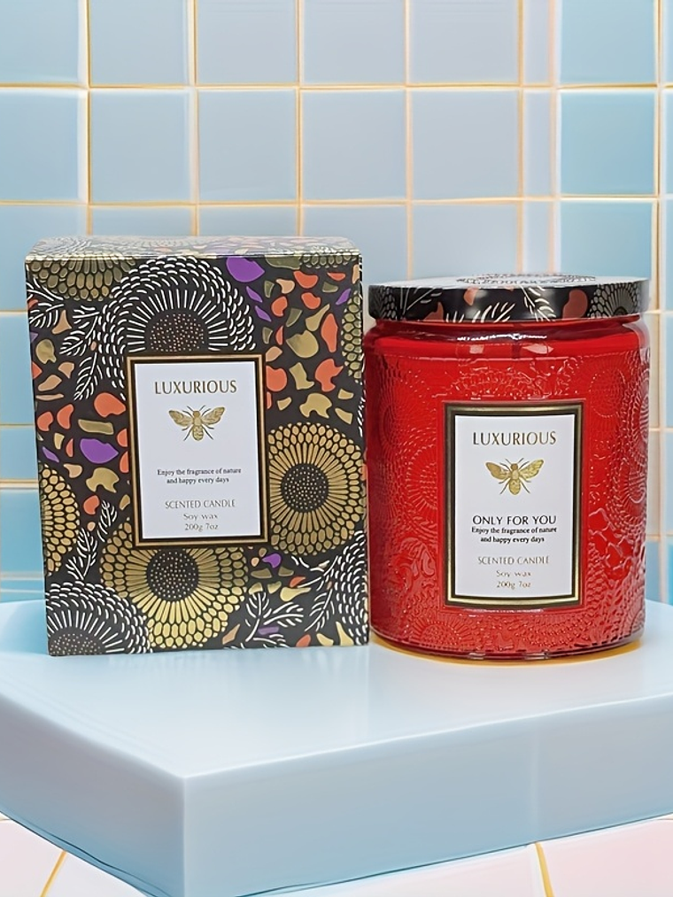 Scented Candles Large Wood Wicked Candles, Decorative Candles in Glass, Natural Soy Wax, 40 Hours Long Burning 11