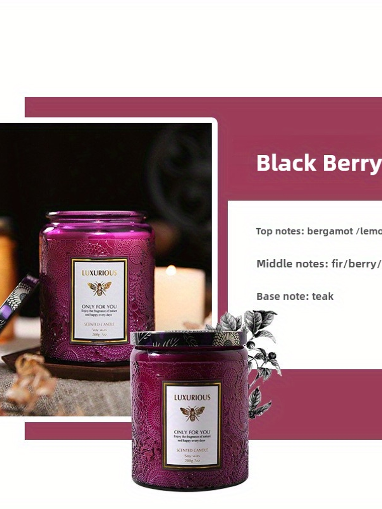 Scented Candles Large Wood Wicked Candles, Decorative Candles in Glass, Natural Soy Wax, 40 Hours Long Burning 14