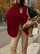 Cozy Thickened Hooded Lantern Sleeve Cardigan Sweater  - vignette 7