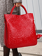 Blossom Embossed Genuine Leather Handbag  - thumbnail 5