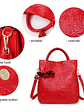 Blossom Embossed Genuine Leather Handbag  - thumbnail 6