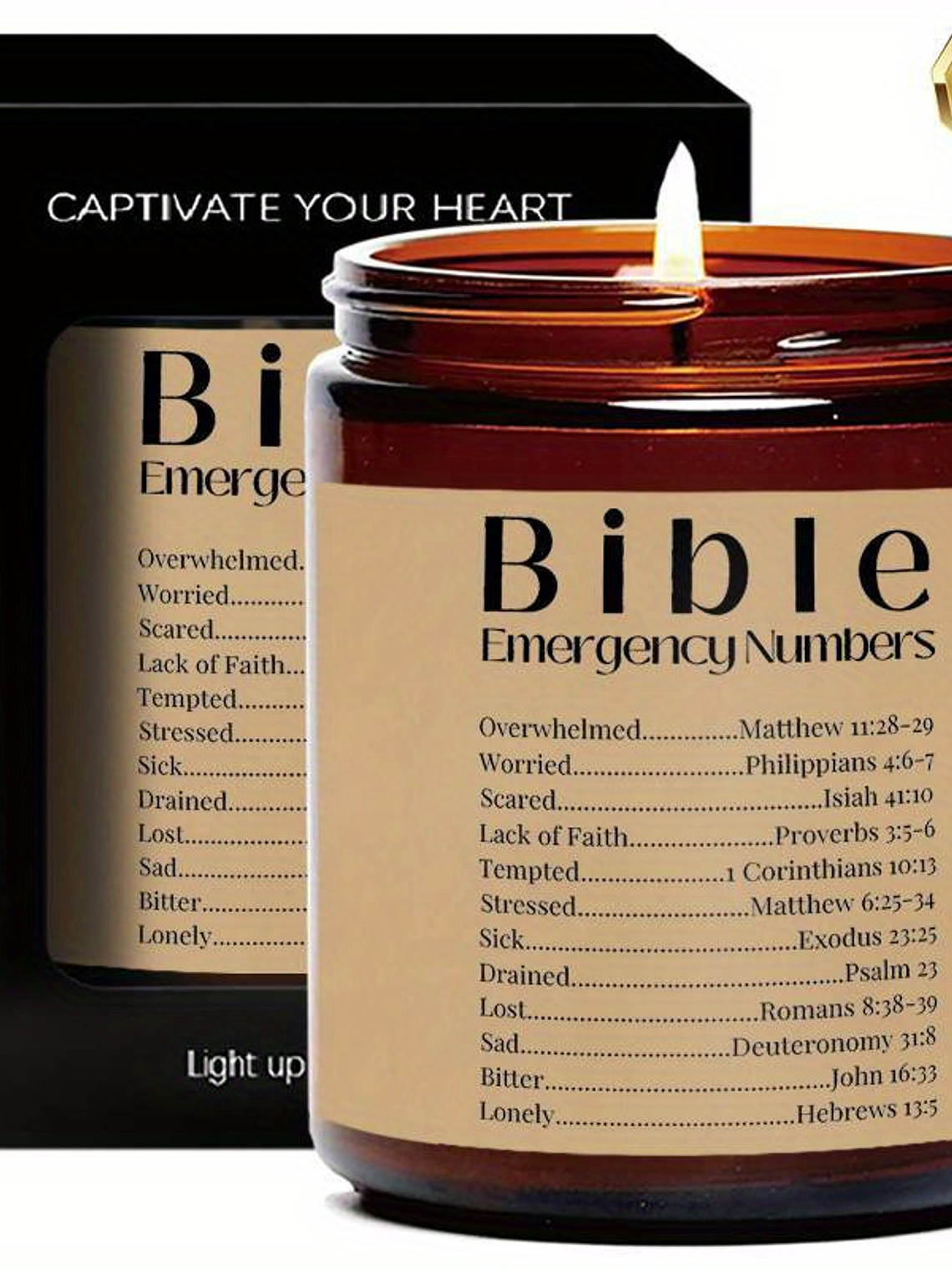 Capture your Heart Candles, Bible Verse Things, Christian Gifts for Men Women Him Her Godmother Godfather Friends Christian on Christmas Birthday Anniversary, Christian Home Decor Decoration, 12