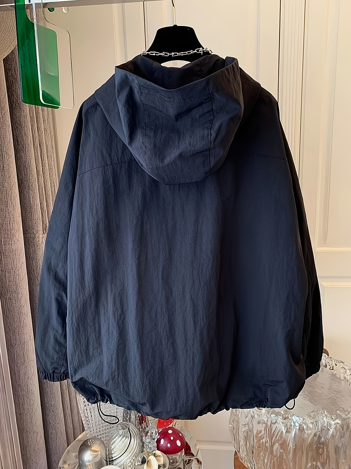 Women'S Casual Hooded Windbreaker Jacket with Zipper Pockets - Lightweight Spring/Fall Outerwear, Solid Color, Long Sleeve, Zip-Up Design, Perfect for Casual Attire, Spring Outerwear | Zippered Jacket 3