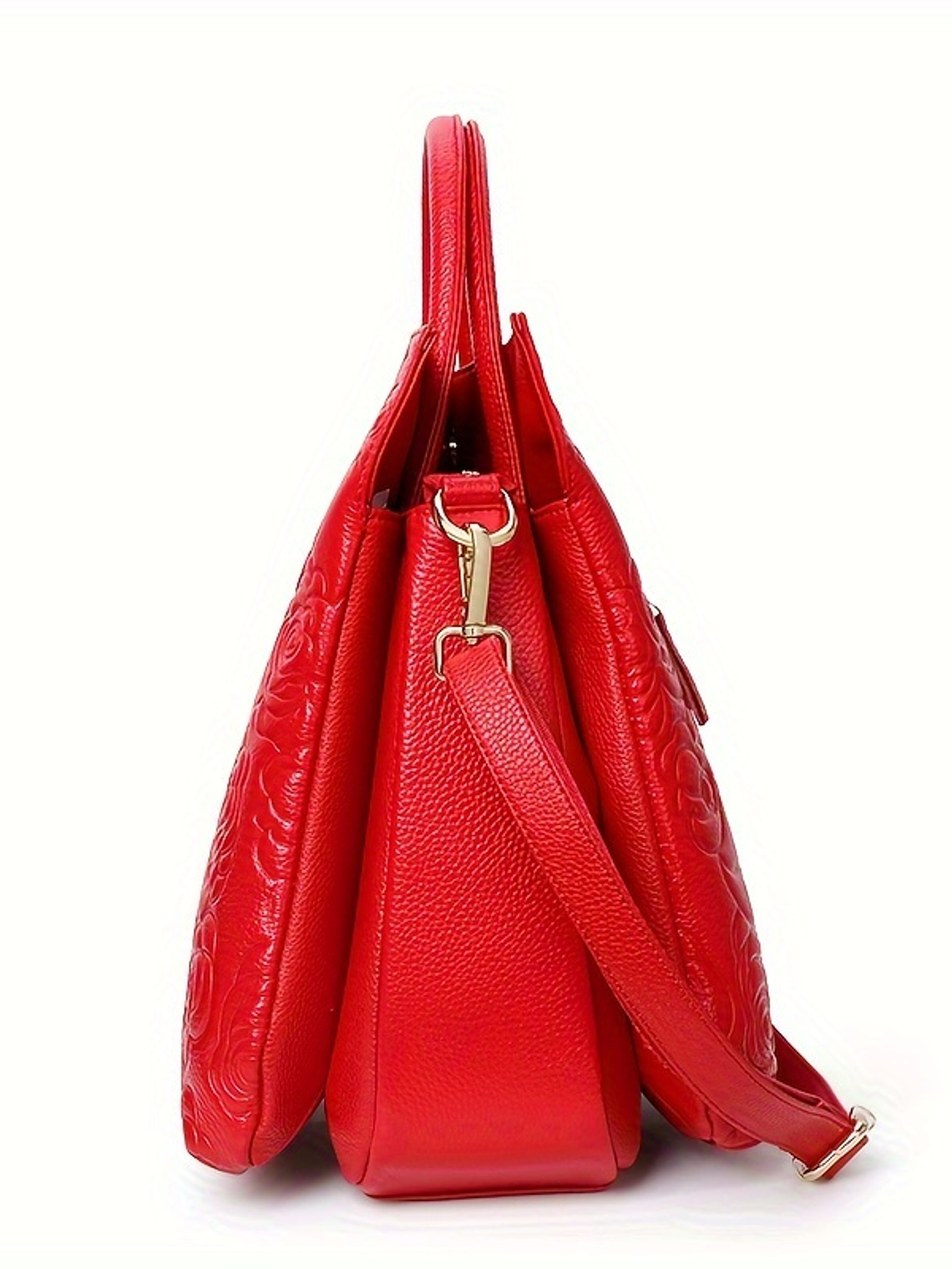 Blossom Embossed Genuine Leather Handbag  7