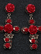 Tears of Joy Vintage Rose Cross Earrings  - thumbnail 11