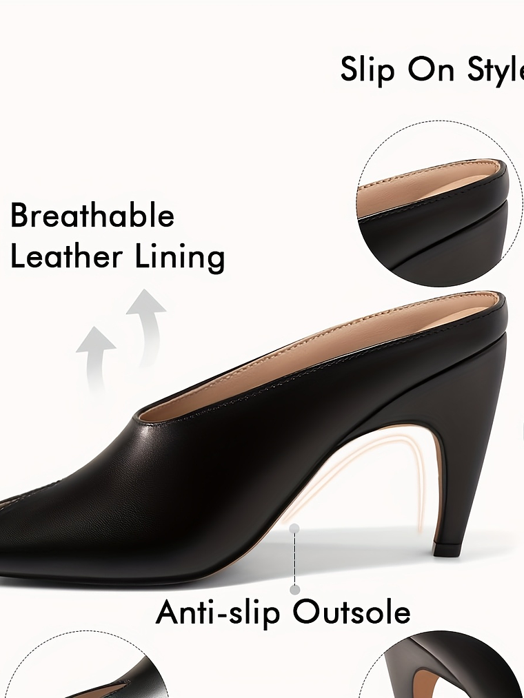 Dainty Peep Toe Kitten Heel Mules 12