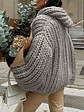 Cozy Thickened Hooded Lantern Sleeve Cardigan Sweater  - vignette 9