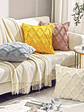 2pcs Boho Throw Pillow Covers 18x18 Inch Shaggy Plush Faux Wool with 3D Embroidery Pattern Suede Decorative Pillow Covers Luxury Cushion Covers for Couch Sofa Livingroom - thumbnail 12