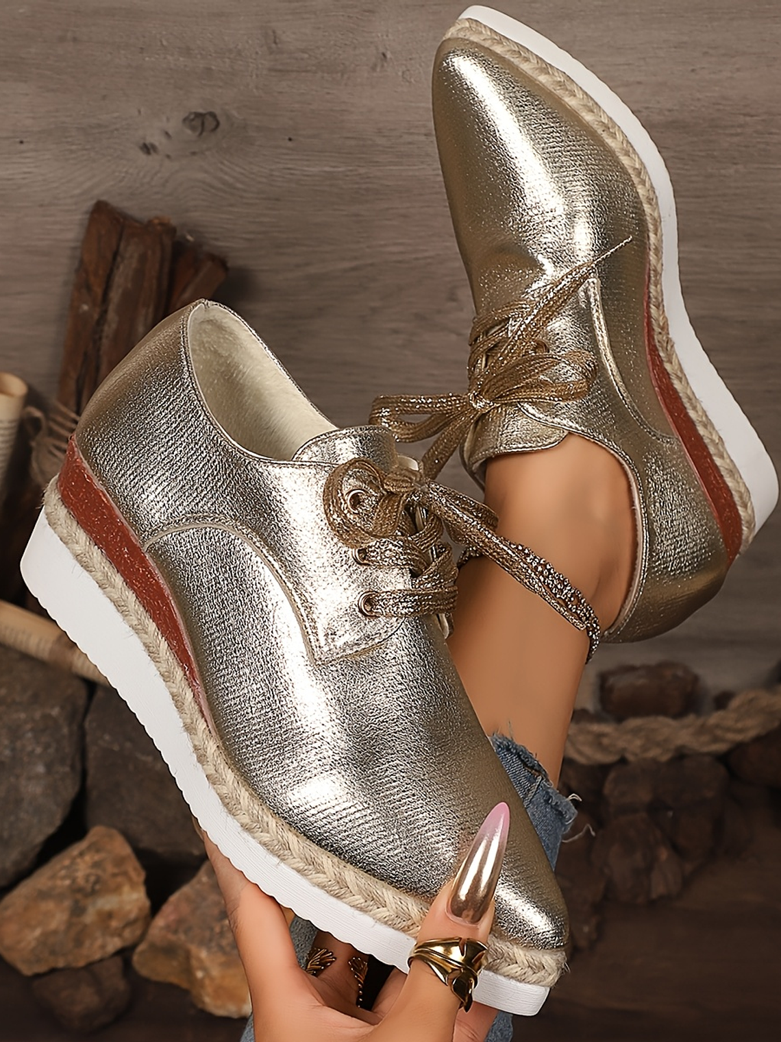 Lace Up Chunky Heel  10