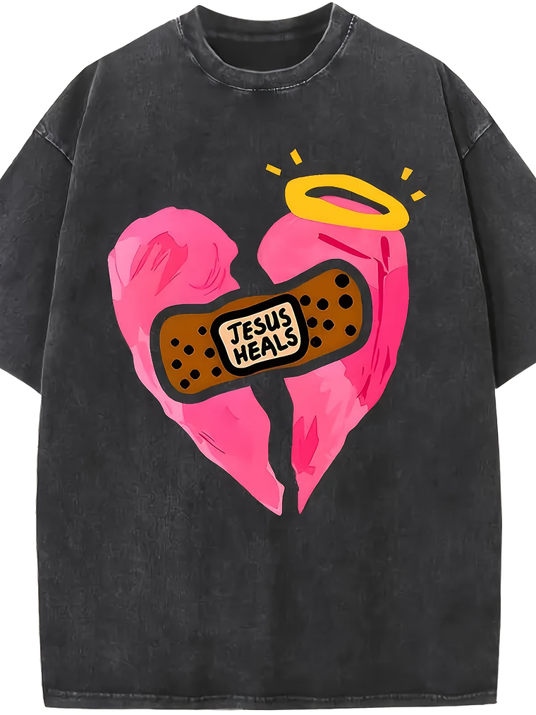 Jesus Heals Christian Graphic T-Shirt  6