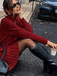 Women'S Suit, Autumn And Winter Elegant High-neck Drop Shoulder Long-sleeved Sweater And Pleated Skirt 2pcs Set - thumbnail 13