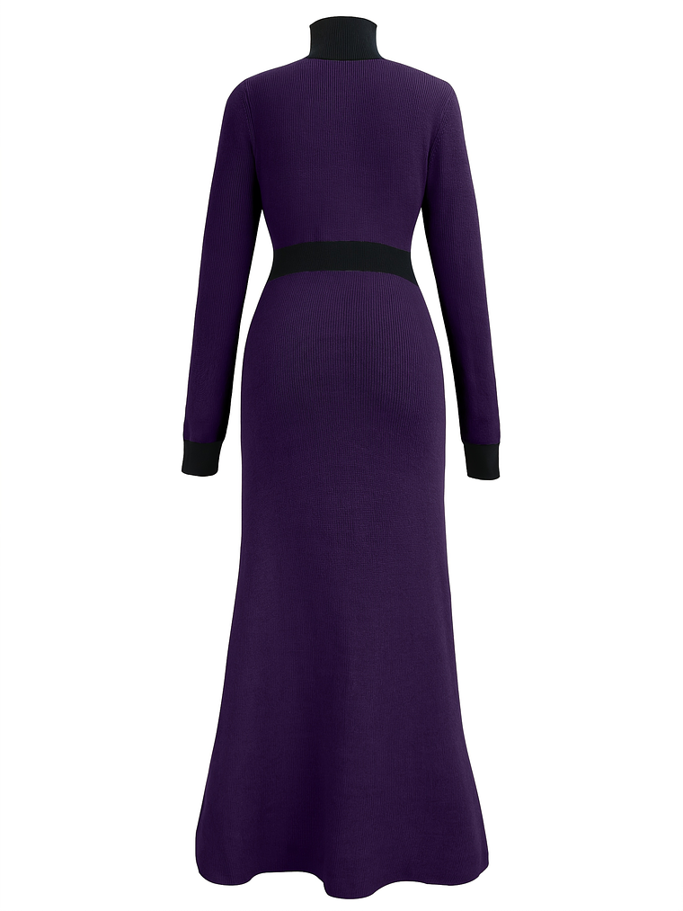 Elegant Color-Block Dress 7