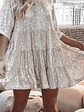 Baby Doll Sequined  Loose Dress - thumbnail 12