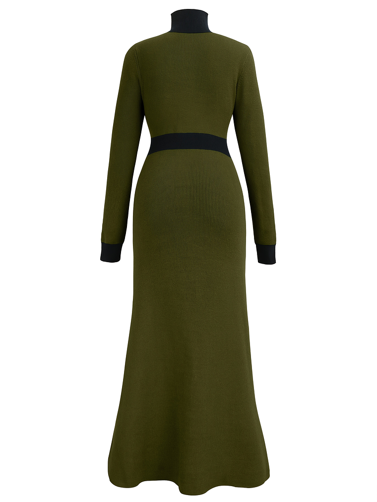 Elegant Color-Block Dress 9