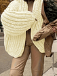 Cozy Thickened Hooded Lantern Sleeve Cardigan Sweater  - vignette 13