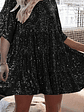 Baby Doll Sequined  Loose Dress - thumbnail 13