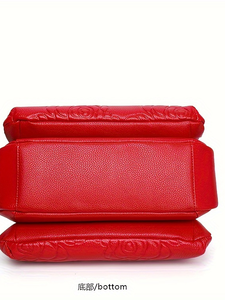 Blossom Embossed Genuine Leather Handbag  15