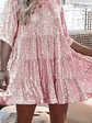 Baby Doll Sequined  Loose Dress - thumbnail 14