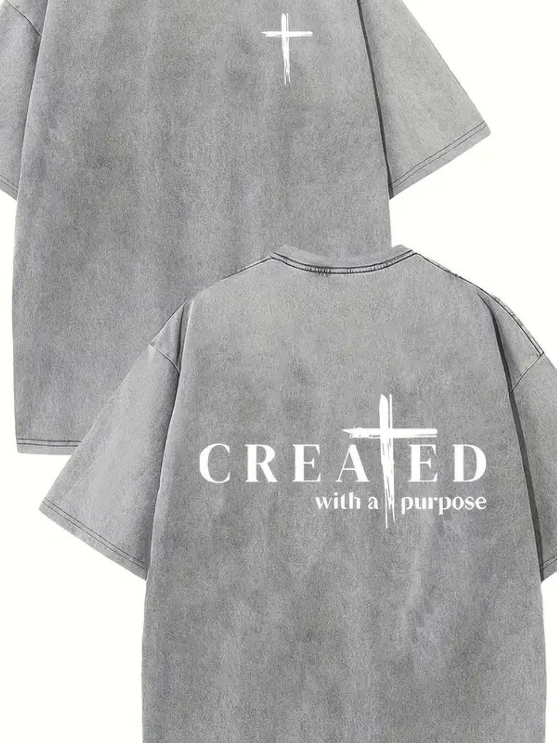 Created Vintage Washed Cotton Heavyweight T-Shirt  6
