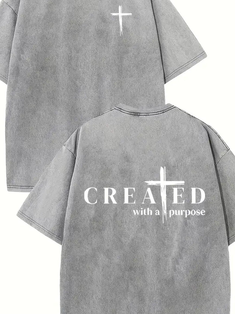 Created Vintage Washed Cotton Heavyweight T-Shirt  6
