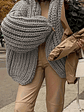 Cozy Thickened Hooded Lantern Sleeve Cardigan Sweater  - vignette 16