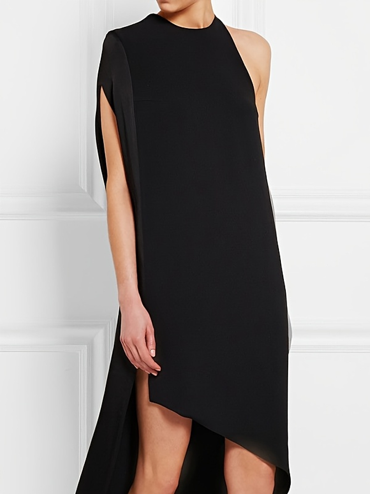 Shine Asymmetric Single Shoulder Evening Dress  7