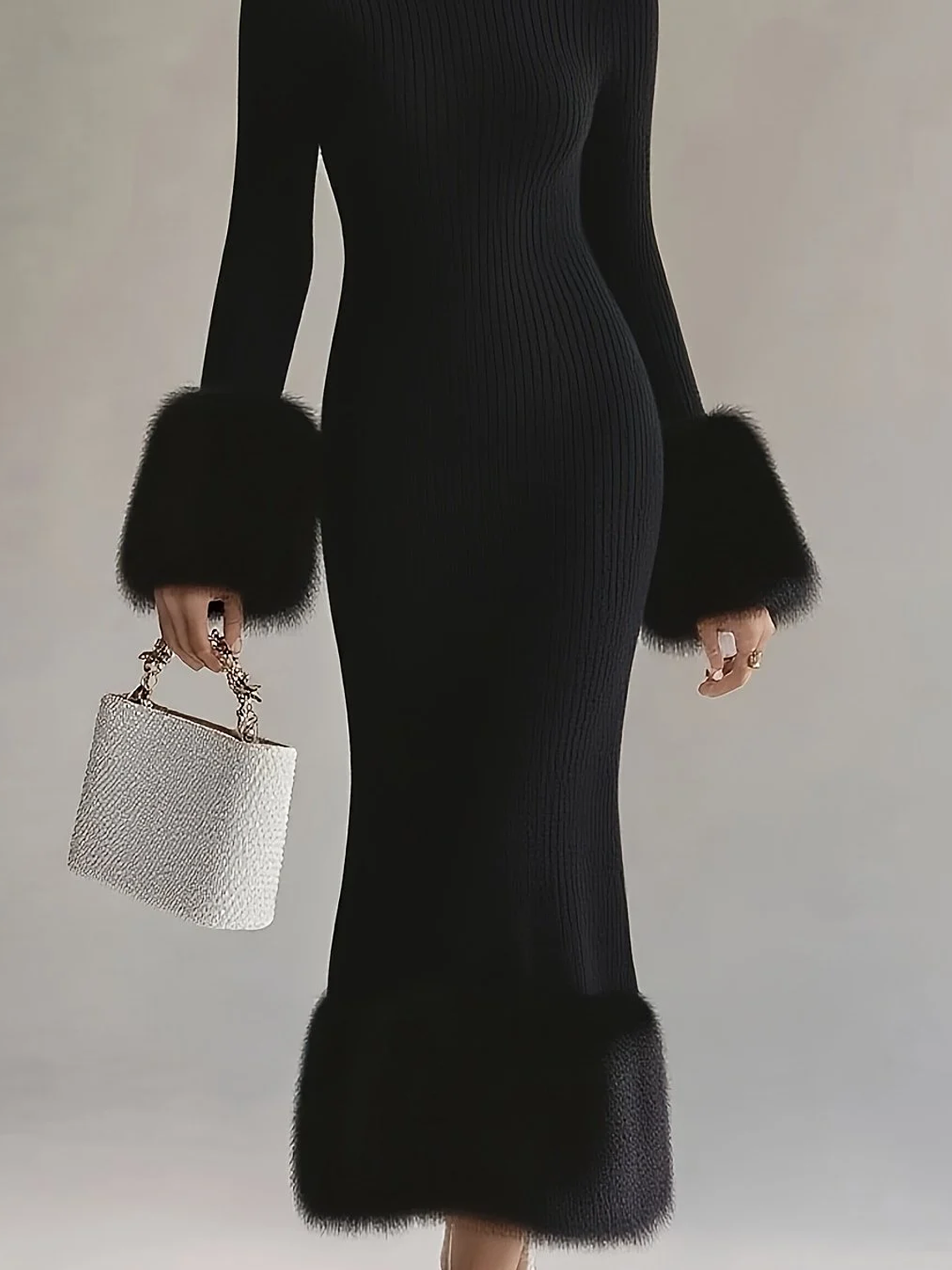 Winter Pearl Elegant White Dress 3