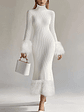 Winter Pearl Elegant White Dress - thumbnail 1