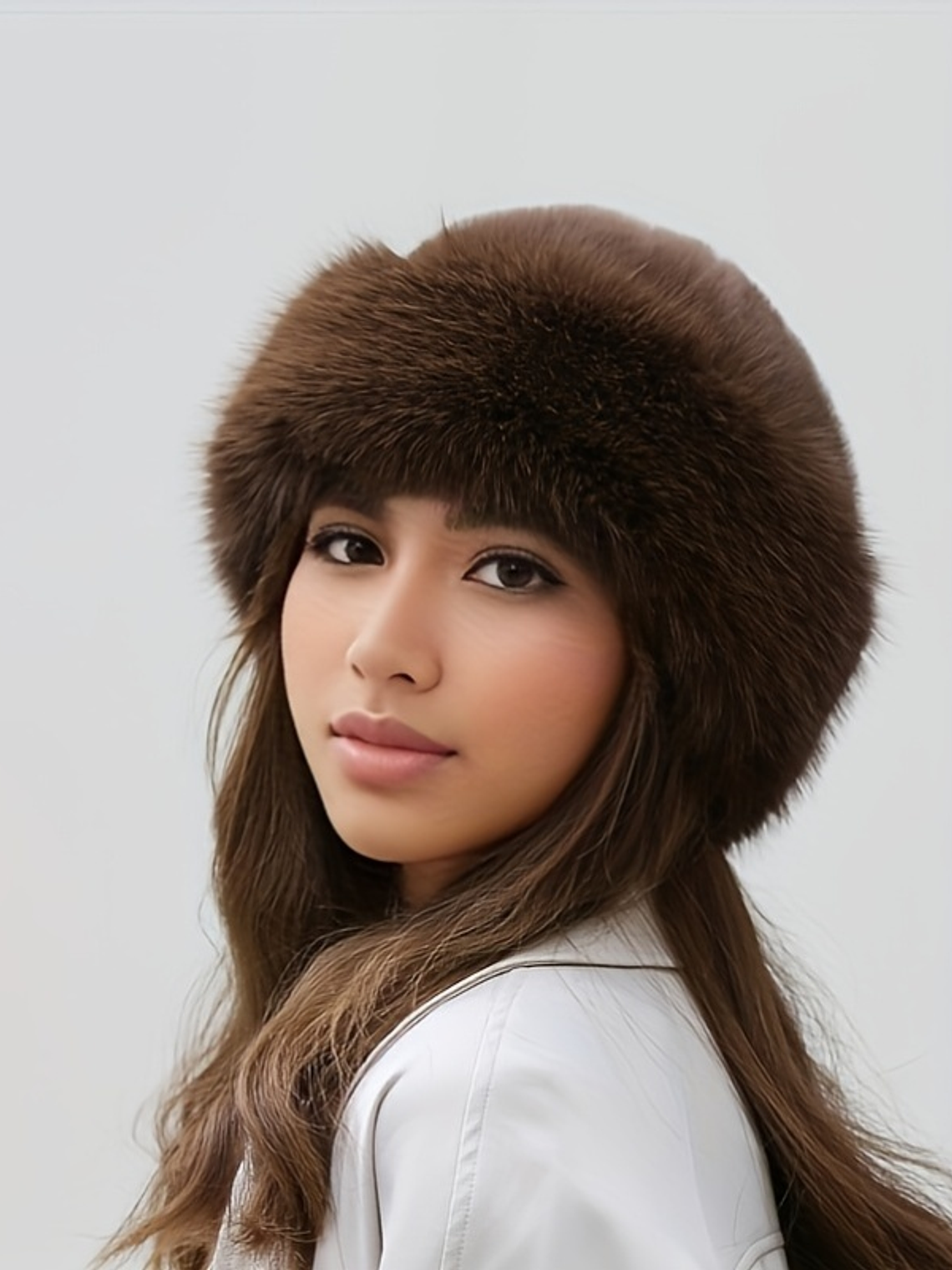 Elegant Women'S Faux Winter Hat - a Cozy And Warm Thick Mongolian Hat with Ear Protection, Featuring a Stylish And Simple Design, Elastic Fit, Perfect for Outdoor Activities in Cold Weather, a Great H 8