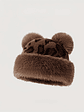 RF Plush Faux Fur Hat with Bear Ears  - thumbnail 6