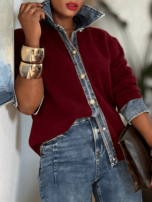 Polished Patchwork Inspired Cardigan 