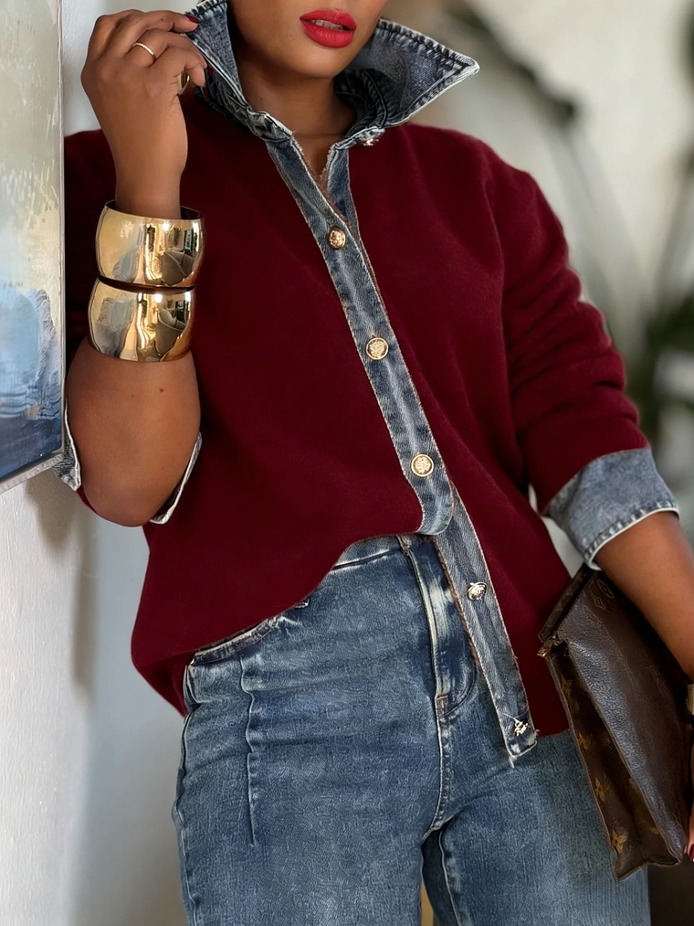 Polished Patchwork Inspired Cardigan  1