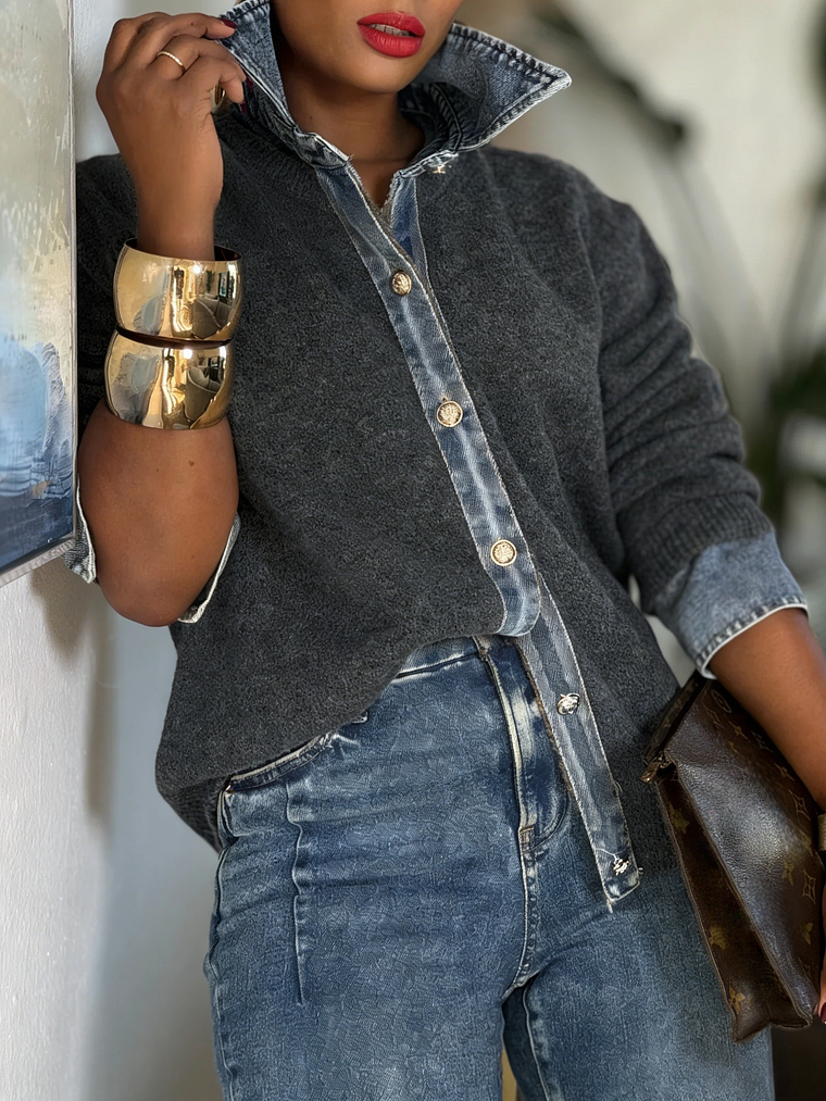 Polished Patchwork Inspired Cardigan  2