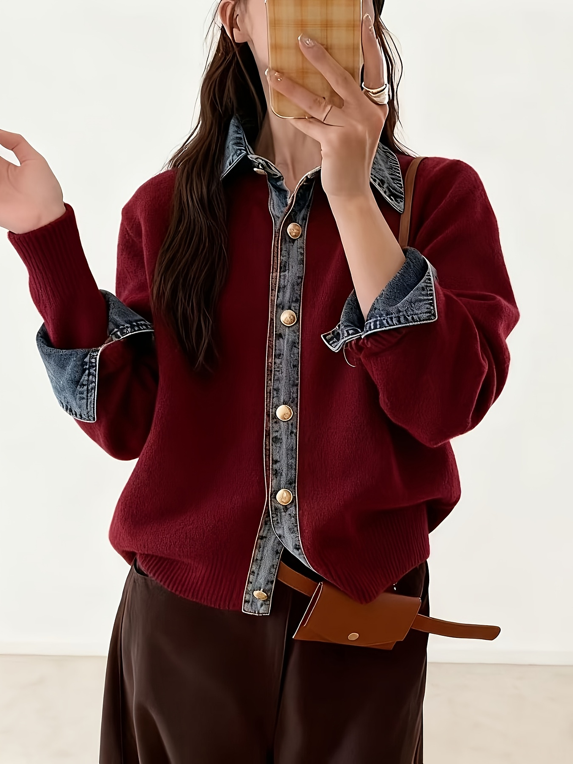 Polished Patchwork Inspired Cardigan  9