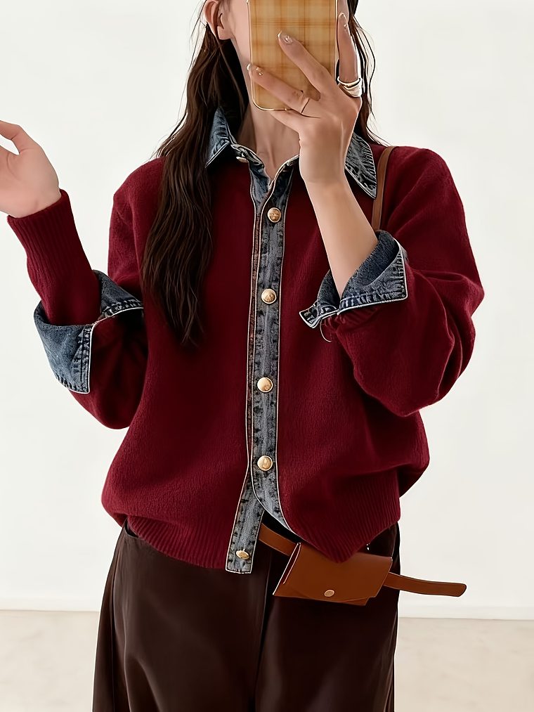 Polished Patchwork Inspired Cardigan  9