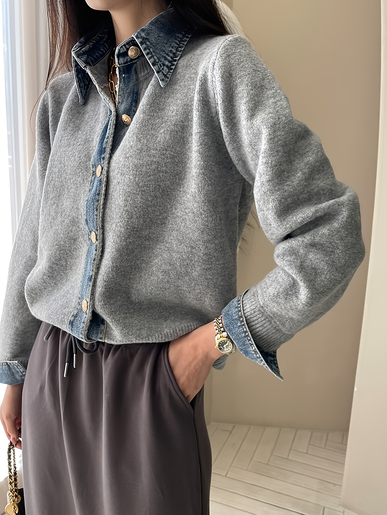 Polished Patchwork Inspired Cardigan  10