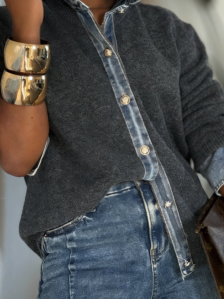 Polished Patchwork Inspired Cardigan  12