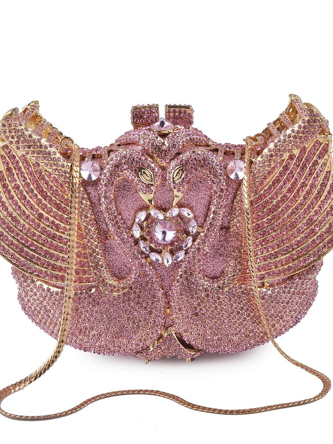 Dazzling Luxury Rhinestone Swan Clutch  1