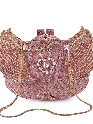 Dazzling Luxury Rhinestone Swan Clutch 