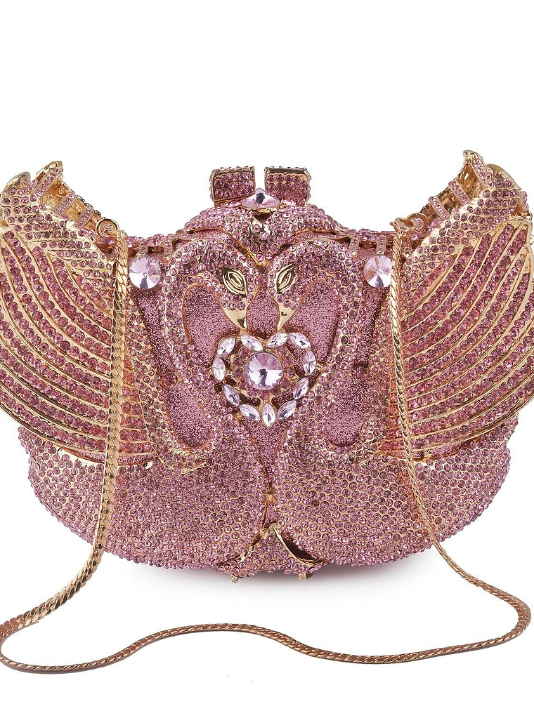 Dazzling Luxury Rhinestone Swan Clutch  1