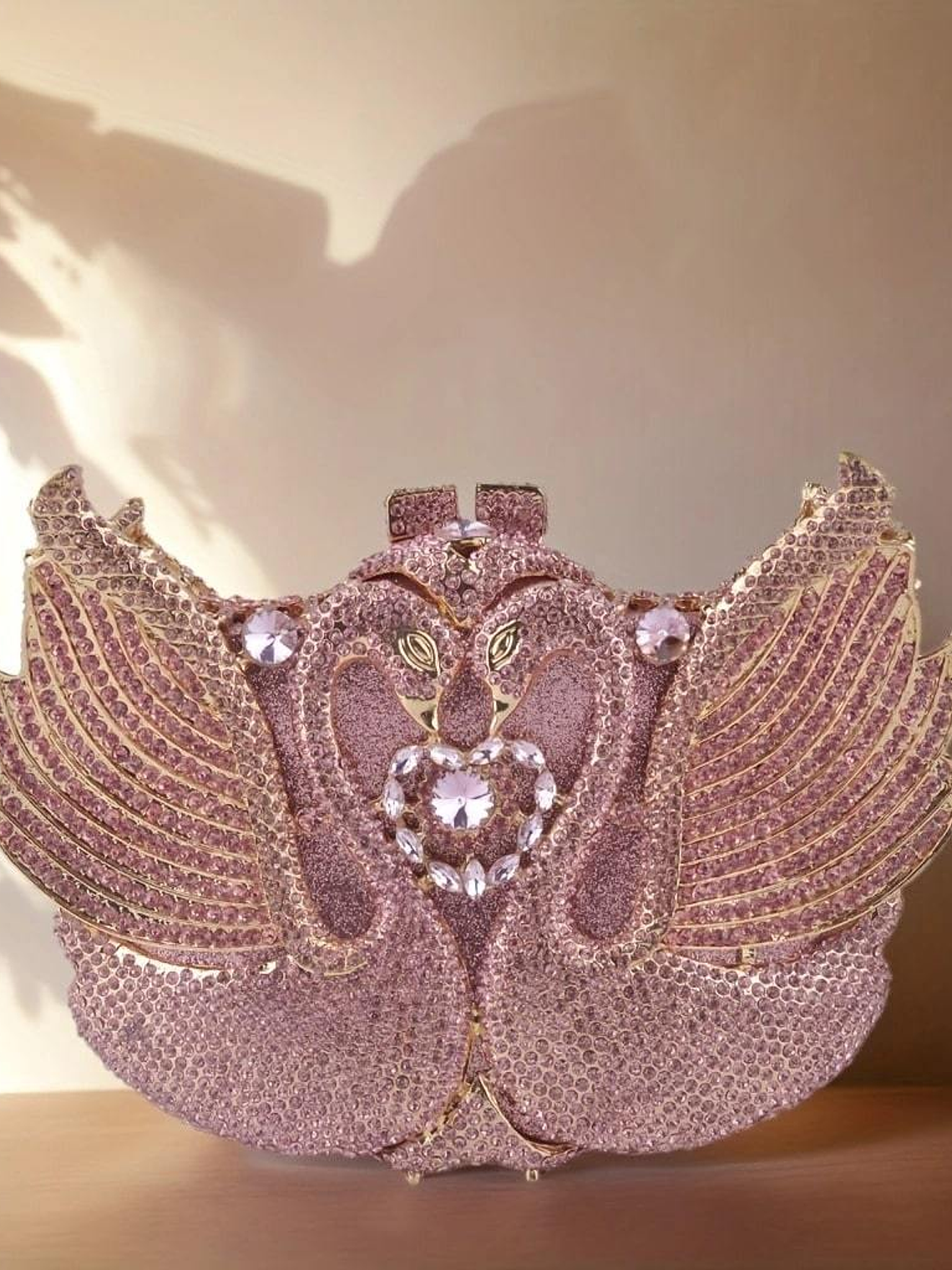 Dazzling Luxury Rhinestone Swan Clutch  2